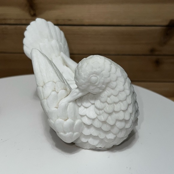 Vintage Hand Carved Ceramic Alabaster Doves - Picture 8 of 15